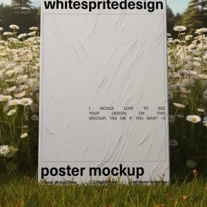 Wrinkled Poster Mockup PSD