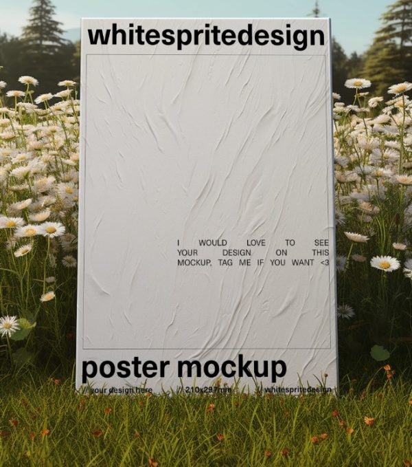 Wrinkled Poster Mockup PSD