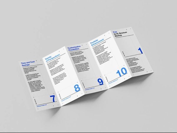 5 Page DL Flyer Mockup