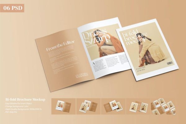 6 Unique A4 Brochure Mockups