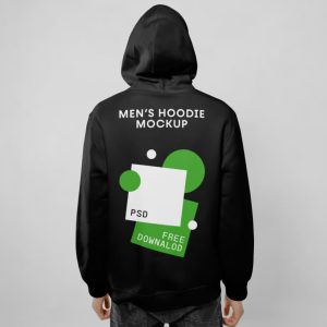 Back View Men's Hoodie Mockups Set
