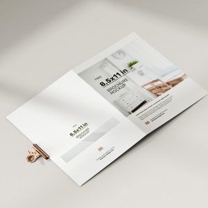 Back view Brochure Mockup PSD