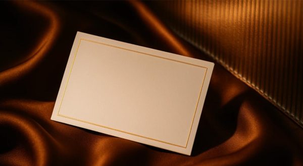 Blank Card on Fabric Mockup