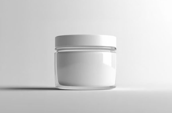 Transparent Glass Jar Mockup for Label Presentation - Image 2