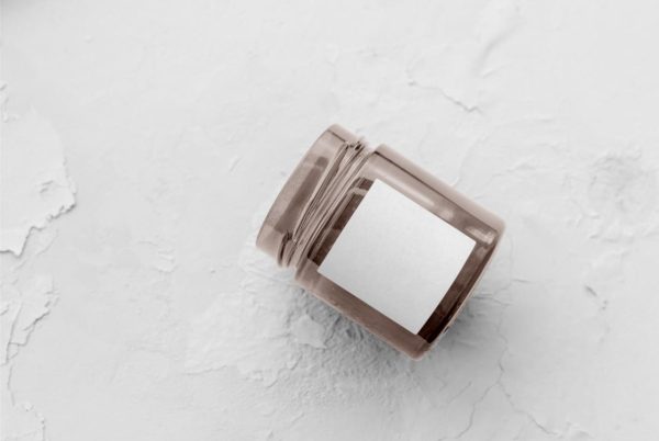 Blank Flying Jar Mockup PSD