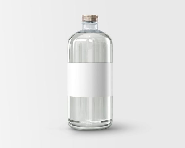 Blank Glass Bottle Mockup