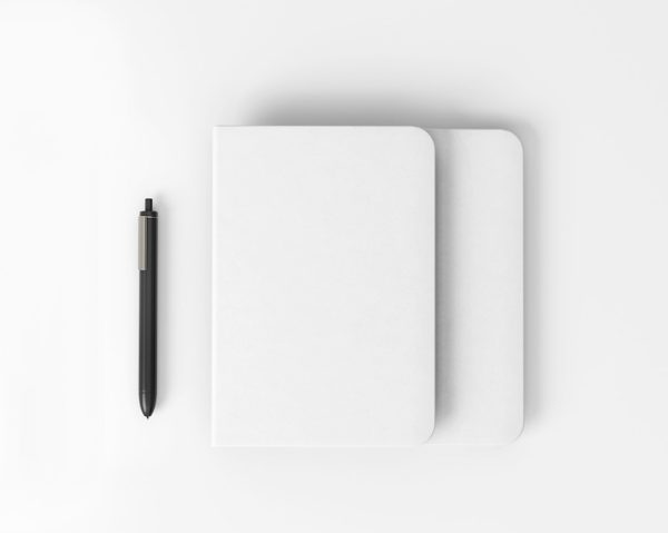 Blank Notebook Mockup with Pen