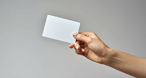 Blank Round Corner Paper Mockup