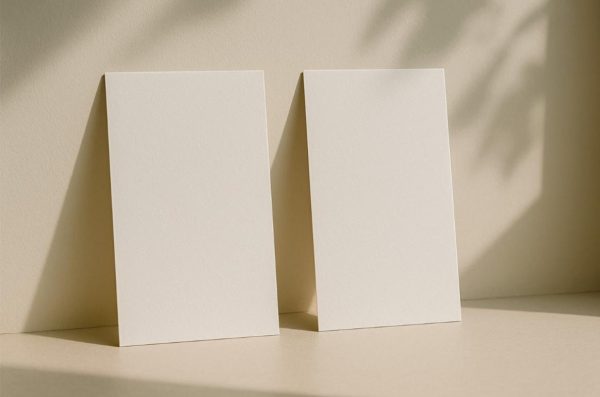 Blank Standing Business Card Mockup