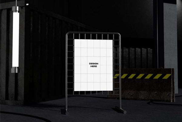 Blank Urban Poster Branding Mockup