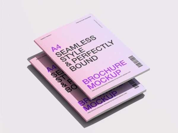 Brochure Stack Mockup PSD