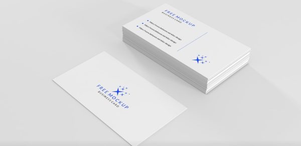 Business Card Stack Mockup