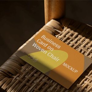 Business Card on Chair Mockup
