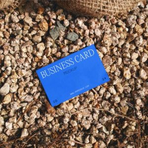 Business Card on Stone Mockup (2)