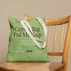 Canvas bag PSD Mockup