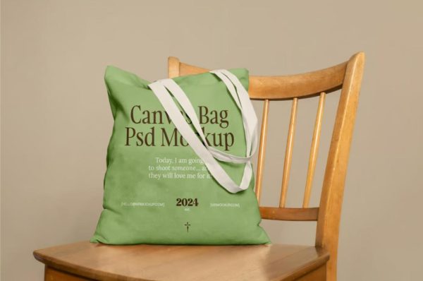 Canvas bag PSD Mockup