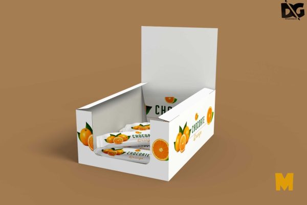 Chocolate Box Packaging Mockup PSD