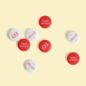 Circular Pin Mockups Set