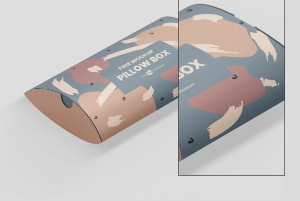 Close Up Cushion Box Mockup