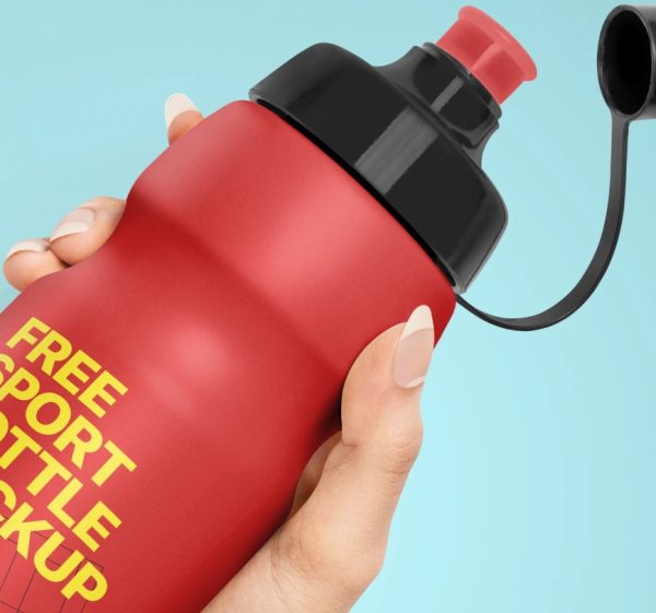 Close Up Water Bottle Mockup