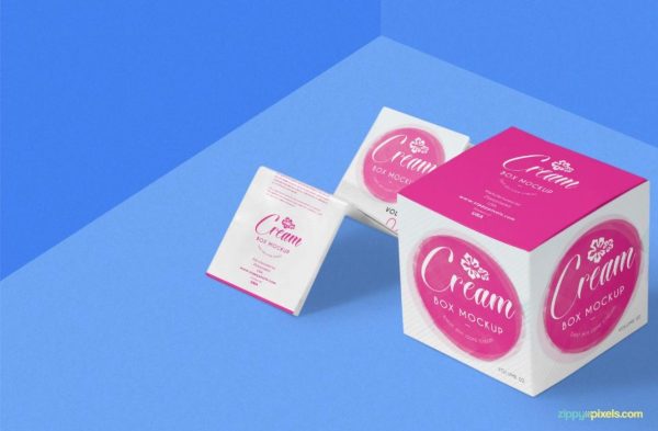 Closeup Cream Mockup PSD