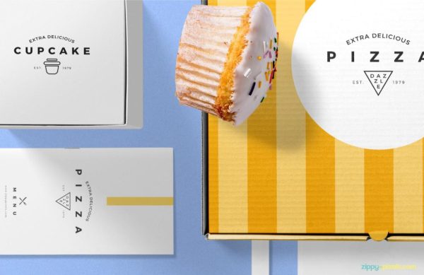 Closeup Pizza Branding Mockup