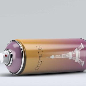 Colored Spray Can Mockup