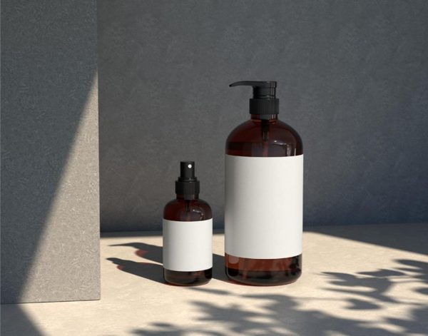 Cosmetics Label Mockup PSD
