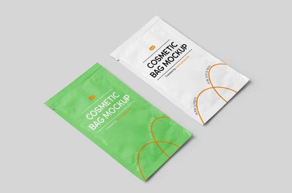 Cosmetics Sachet Branding Mockup PSD