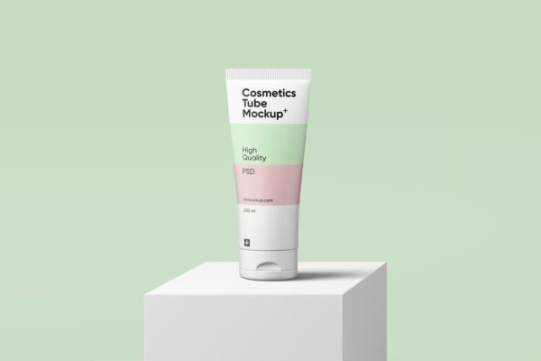 Cosmetics Tube on Stage Mockup