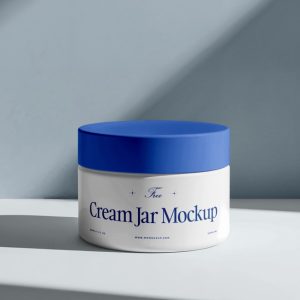 Cream Jar Branding Mockup PSD