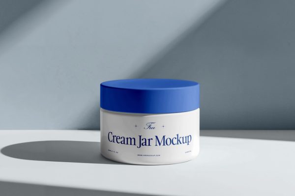Cream Jar Branding Mockup PSD