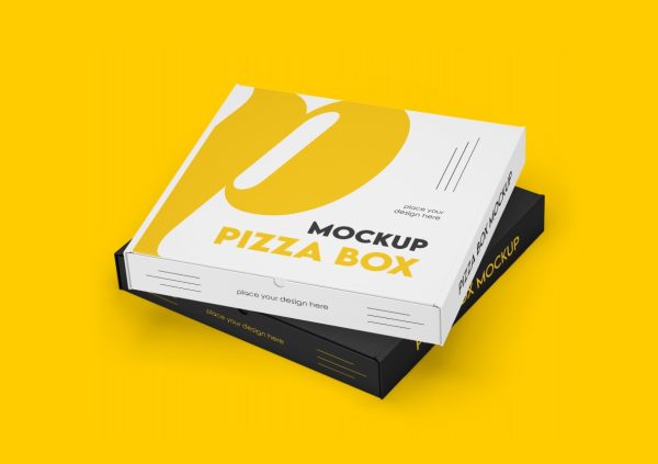 Double Pizza Box Mockup