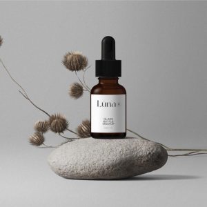 Dropper Bottle on Stone Mockup