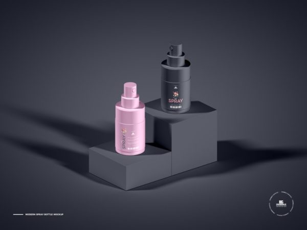 Editable Bottle Mockup PSD