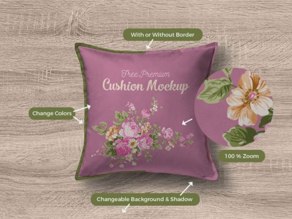 Editable Cushion Mockup PSD