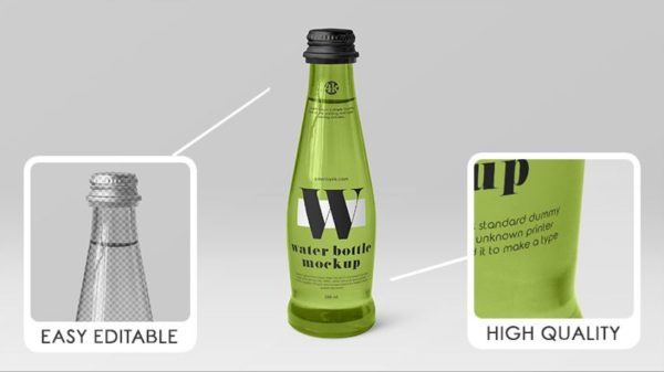Small Glass Bottle Mockup for Clean Presentation - Image 2