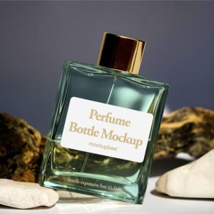 Editable Perfume Bottle Branding Mockup