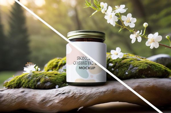 Editable Skincare Mockup PSD