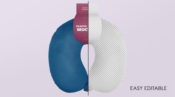 Editable Travel Pillow Mockup