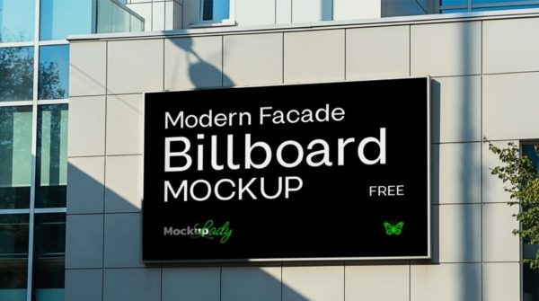 Facade Billboard Mockup PSD