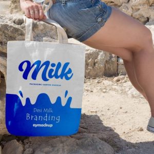 Fashion Tote Bag Mockup PSD