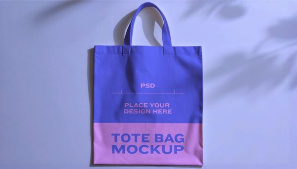 Flat Style Tote bag Mockup