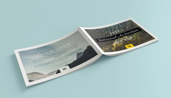 Flipped Brochure Mockup PSD