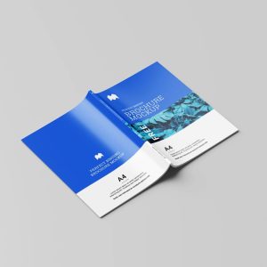 Flipped Open Book Mockup