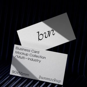 Flying Business Cards Mockup