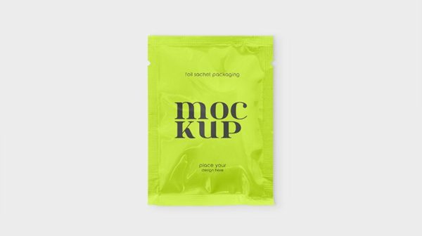 Foil Sachet Branding Mockup PSD