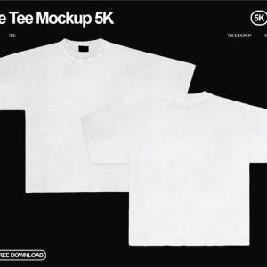 Free 5K Tee Mockup PSD
