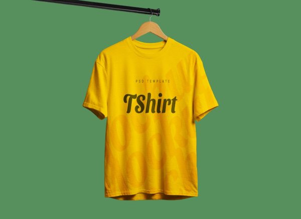 Free Hanging T Shirt Branding Mockup