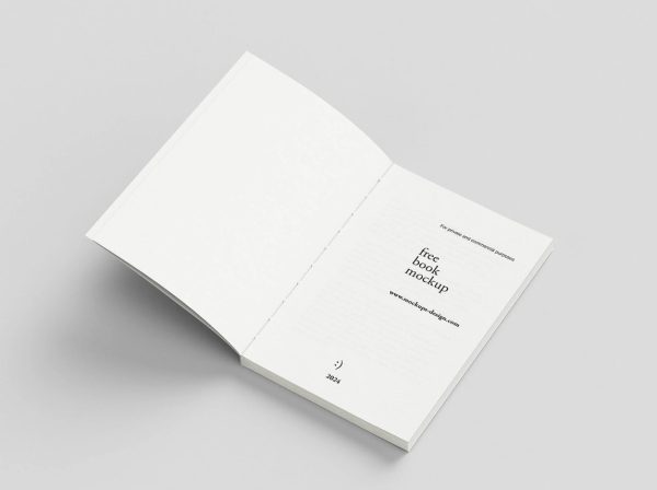 Free Open Book Mockup